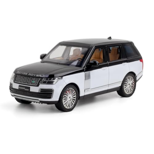 Aetron 1:24 Land Range Diecast Car Model – Black | Alloy Metal Replica with Lights, Sounds & Opening Doors