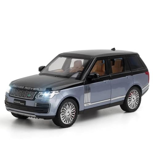 Aetron 1:24 Land Range Diecast Car Model – Black | Alloy Metal Replica with Lights, Sounds & Opening Doors