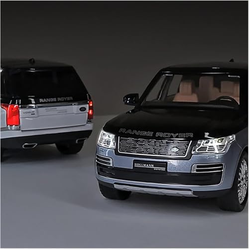 Aetron 1:24 Land Range Diecast Car Model – Black | Alloy Metal Replica with Lights, Sounds & Opening Doors