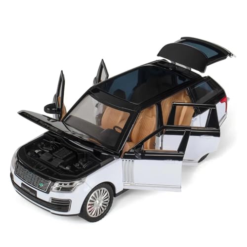 Aetron 1:24 Land Range Diecast Car Model – Black | Alloy Metal Replica with Lights, Sounds & Opening Doors
