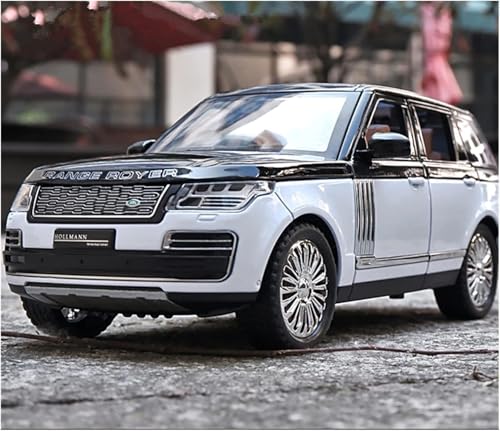 Aetron 1:24 Land Range Diecast Car Model – Black | Alloy Metal Replica with Lights, Sounds & Opening Doors