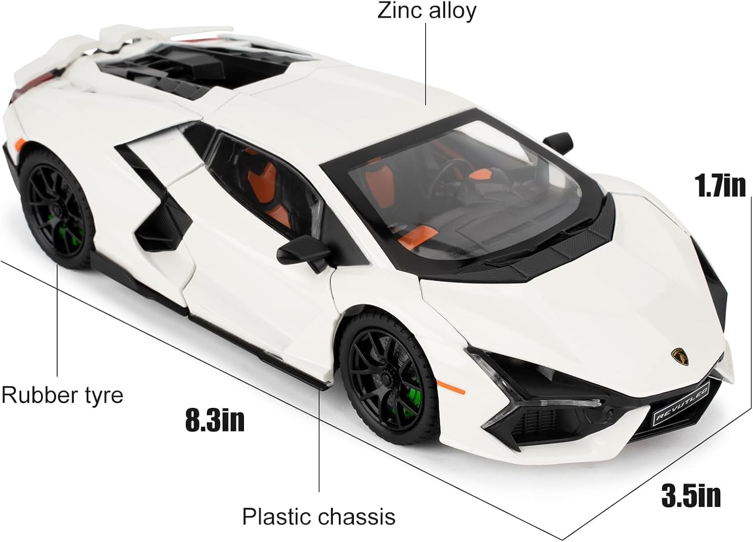 Aetron 1:24 Scale Luxury Sports Car – Revuelto Inspired (Red & Black)
