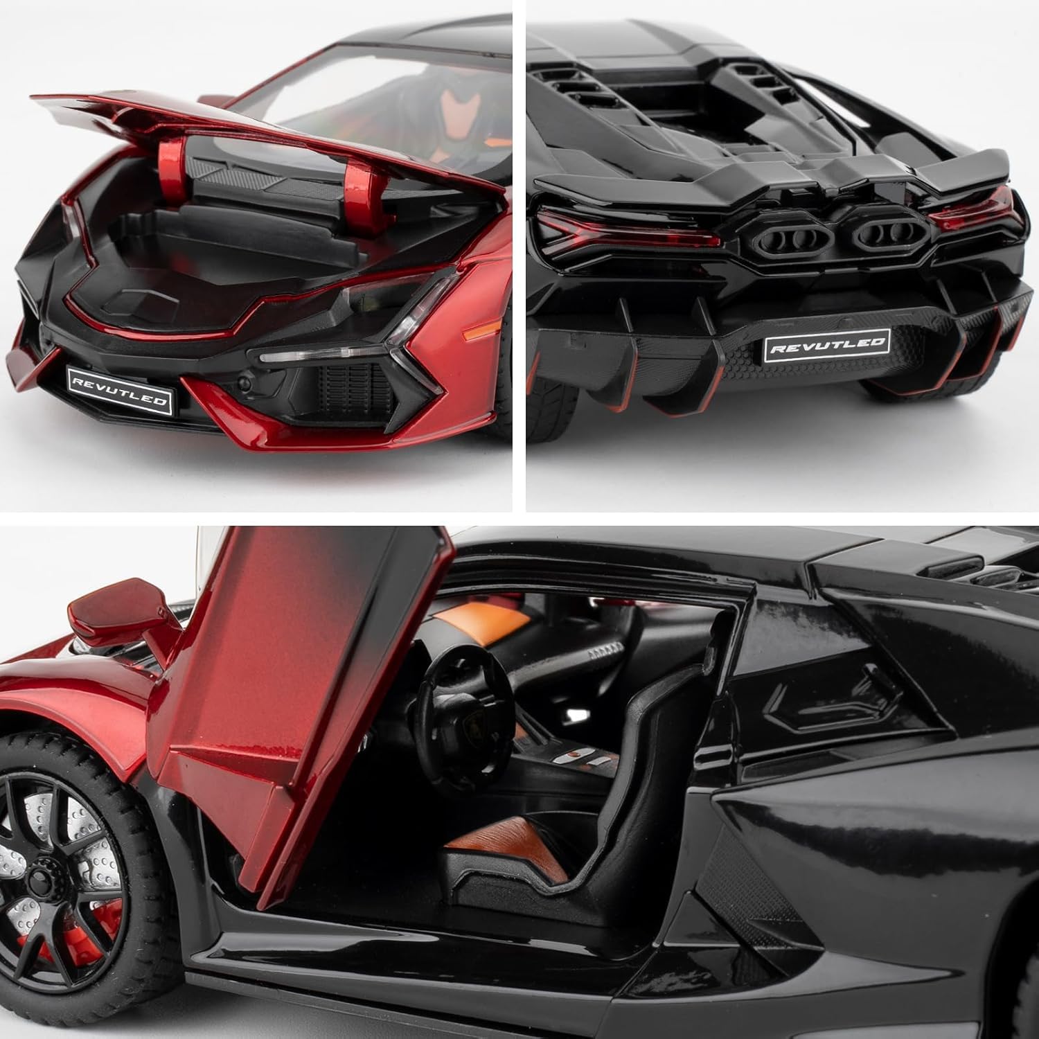 Aetron 1:24 Scale Luxury Sports Car – Revuelto Inspired (Red & Black)