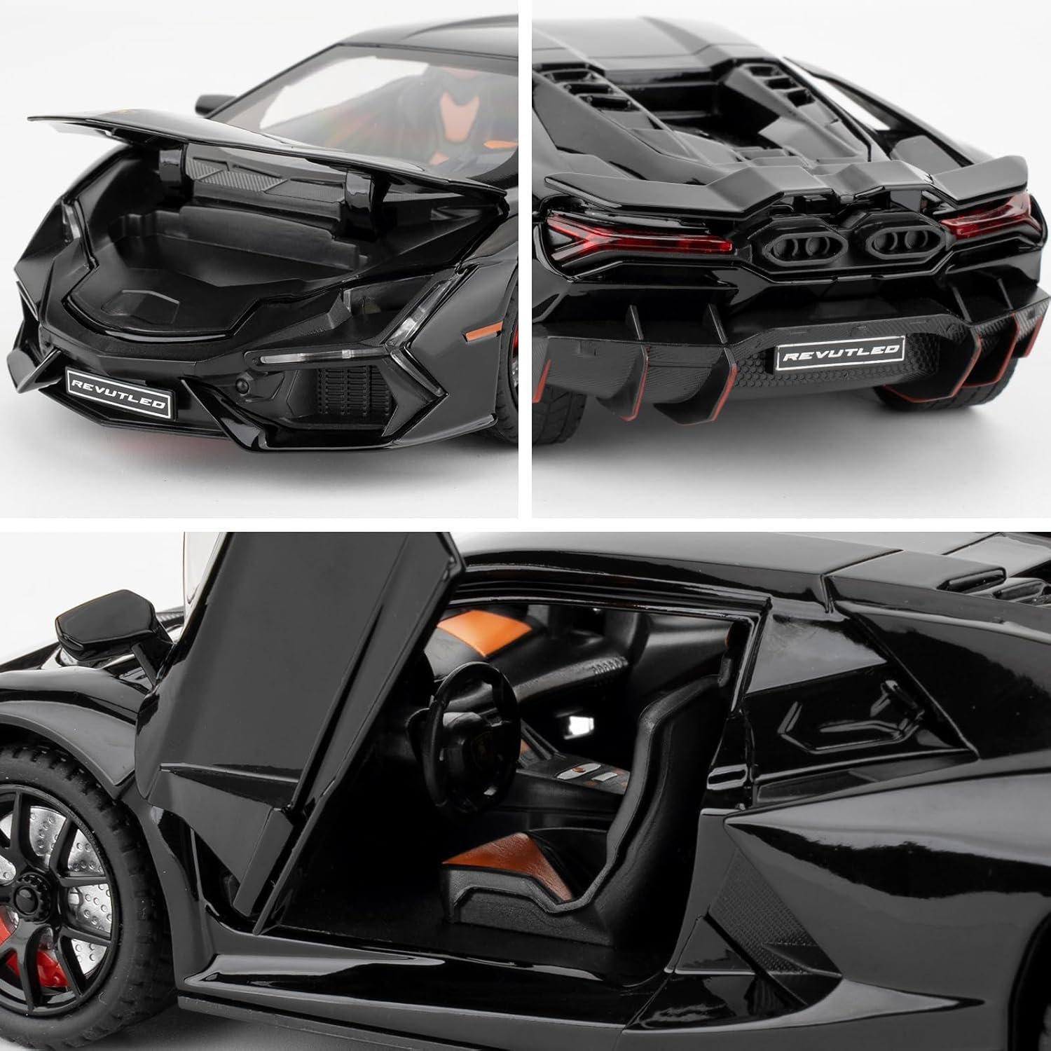 Aetron 1:24 Scale Luxury Sports Car – Revuelto Inspired (Red & Black)